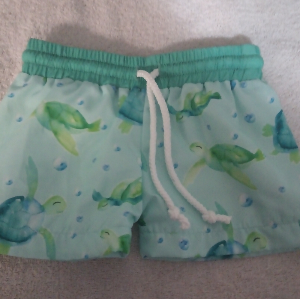 NWOT Baby Boy Swim Trunks Turtles Size 6M